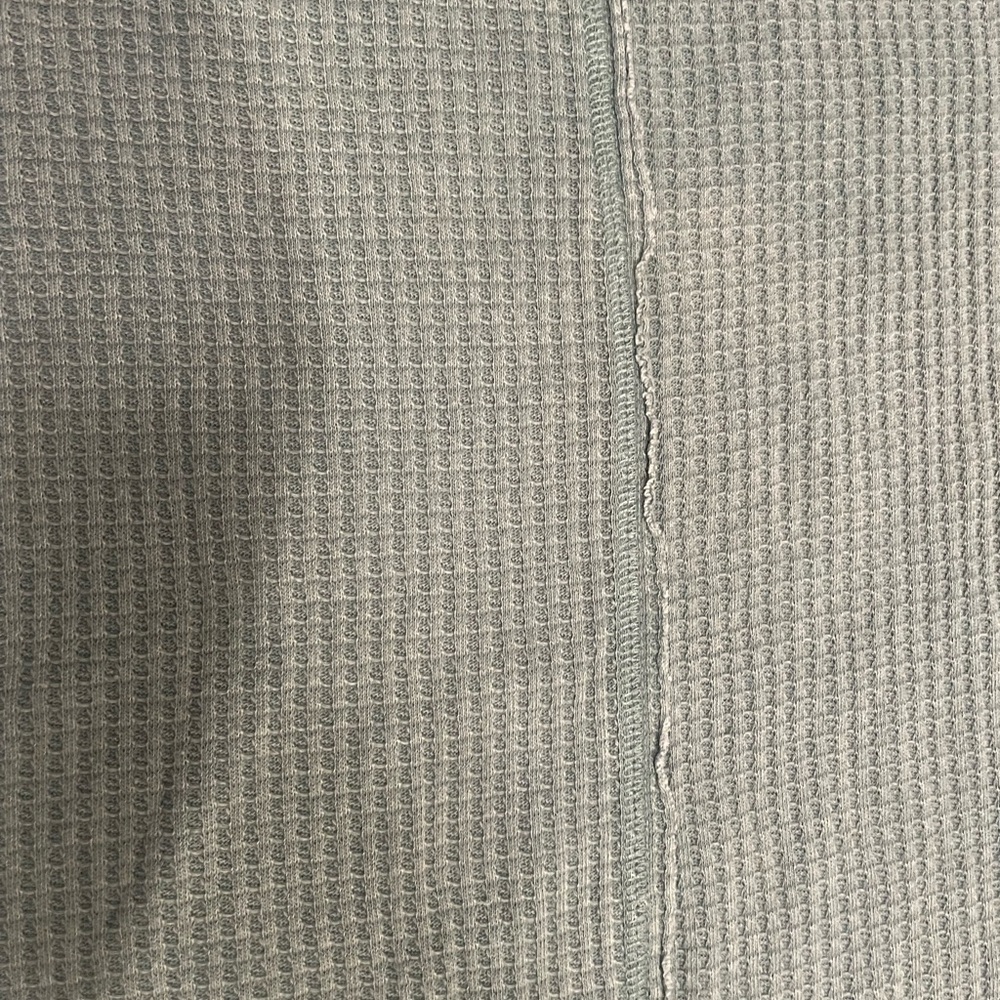 Z Supply Women’s m Waffle Knit Henley Oversized Shirt Soft Teal - Picture 6 of 6